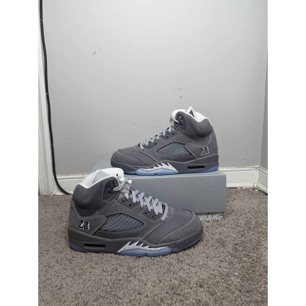 Air Jordan 5 Retro Wolf Grey Shoes Size 10